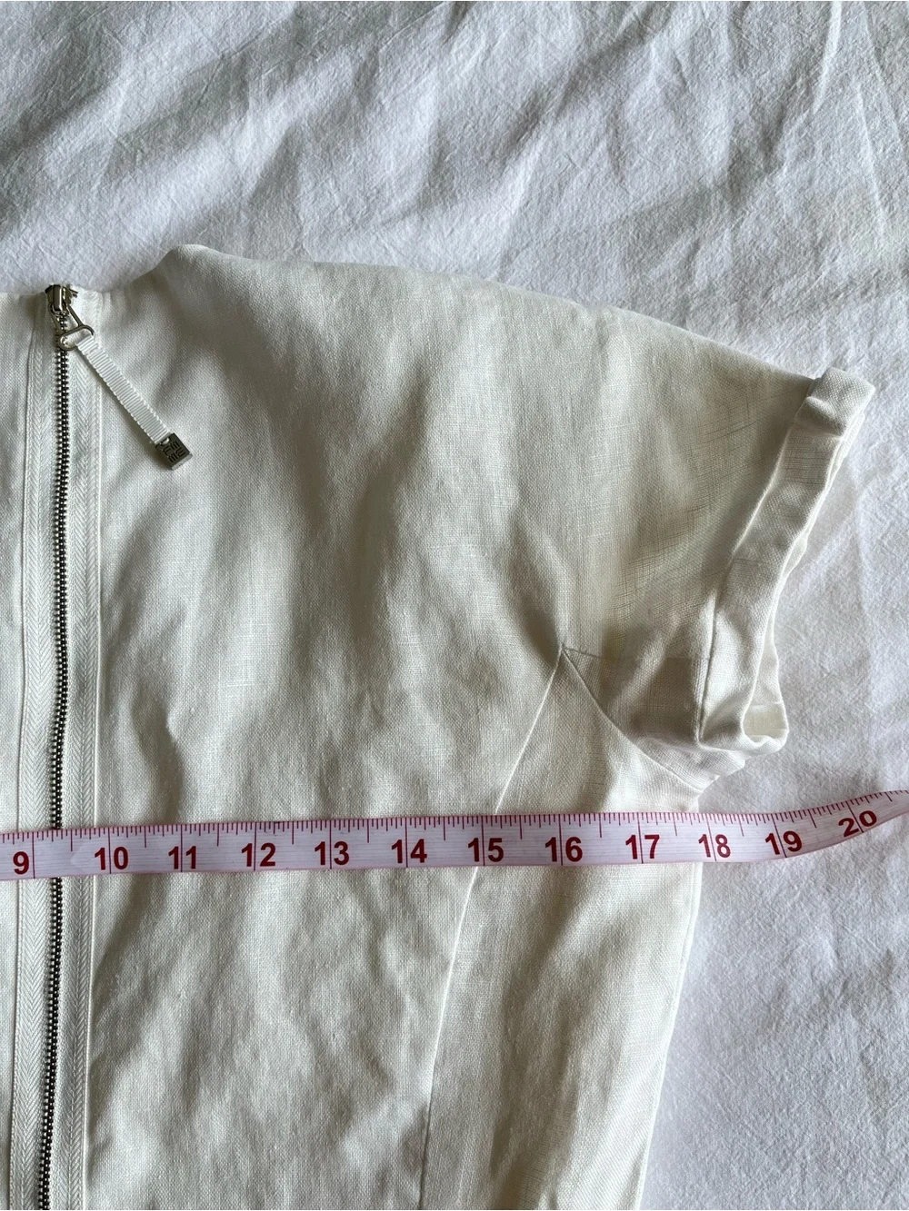 Sandra Angelozzi 100% Linen White Square Neck Dress Fully Lined EU 36 US 6 - Picture 7 of 16